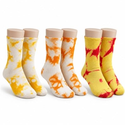 Unisex Batik Desenli Çorap 3lü Set Pamuklu Renkli Uzun Soket Dikişsiz Nefes Alan Günlük Spor Çorabı