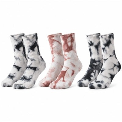 Unisex Batik Desenli Çorap 3lü Set Pamuklu Uzun Soket Günlük Spor Nefes Alan Dikişsiz