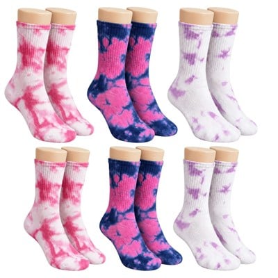 Unisex Batik Desenli Çorap 6lı Set Pamuklu Renkli Uzun Soket Dikişsiz Nefes Alan Günlük Spor Çorabı