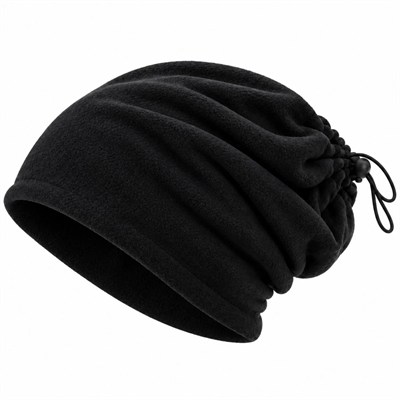Unisex Premium Polar Bere Boyunluk 2si 1 Arada Sıcak Tutan Rüzgar Korumalı Outdoor Kışlık Siyah Şık