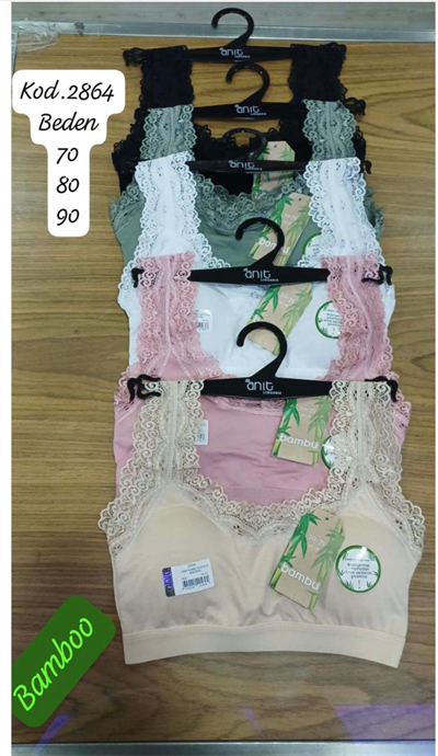 Anıt 2864 Kadın Bambu Dantelli Büstiyer