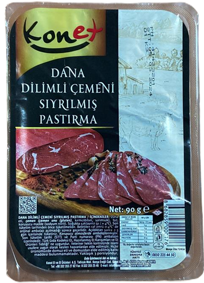 KONET DANA DILIM.ÇEMENİ SIYRILMIŞ PASTIRMA 90 GR