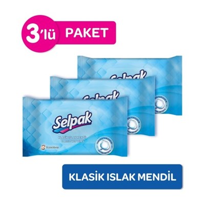 SELPAK ISLAK CEP MENDİLİ KLASİK 3 X 15 ADET