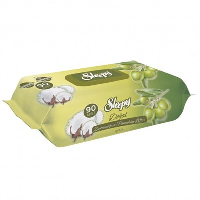 SLEEPY ISLAK HAVLU ZEYTİNYAĞLI 90 ADET