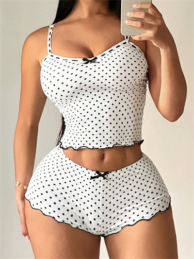 YusaOnline BELENG 2317 KADIN İP ASKILI ŞORTLU PİJAMA TAKIMI 26Y