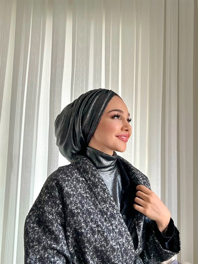 Antrasit Glitter Simli Bone
