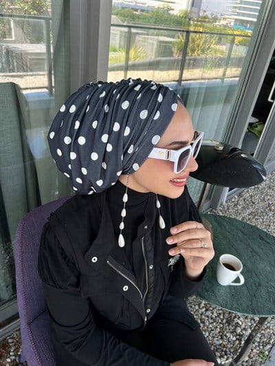 Antrasit Puantiye Desen Salaş Bone