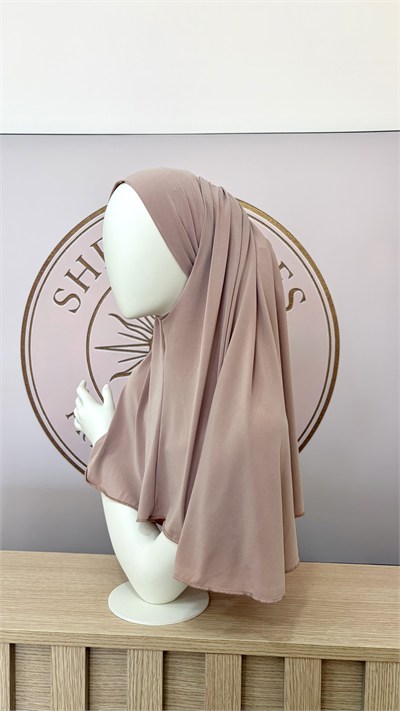 Bej Düz Multi Hijab