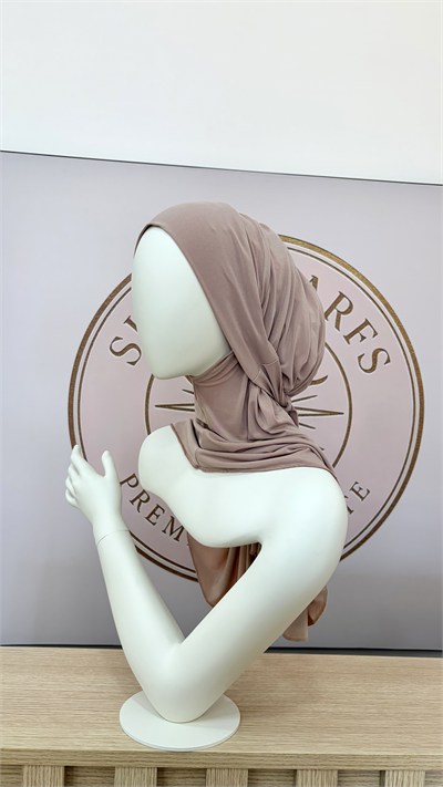 Bej Düz Multi Hijab