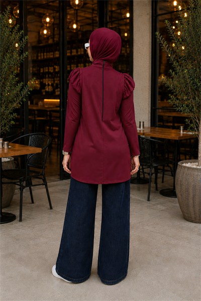 Bordo Sandy Fit Bluz