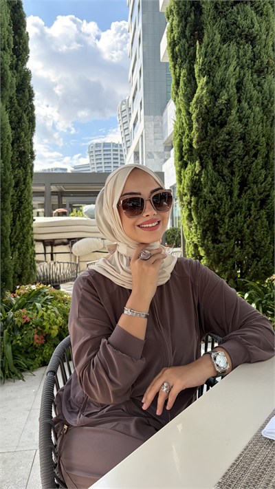 Fildişi Çapraz Multi Hijab
