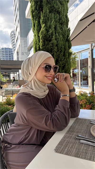 Fildişi Düz Multi Hijab