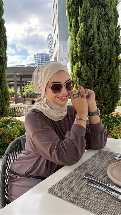 Fildişi Düz Multi Hijab