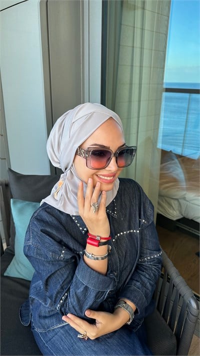 Gri Çapraz Multi Hijab