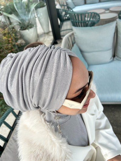 Gümüş Glitter Simli Bone 
