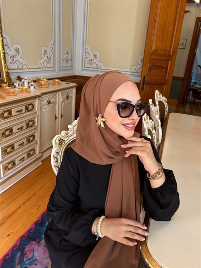 Karamel Önü Düz Elegant Boneşal