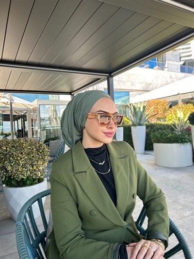 Küf Yeşili Salaş  Bandanalı Bone