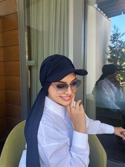 Lacivert Şapkalı Boneşal