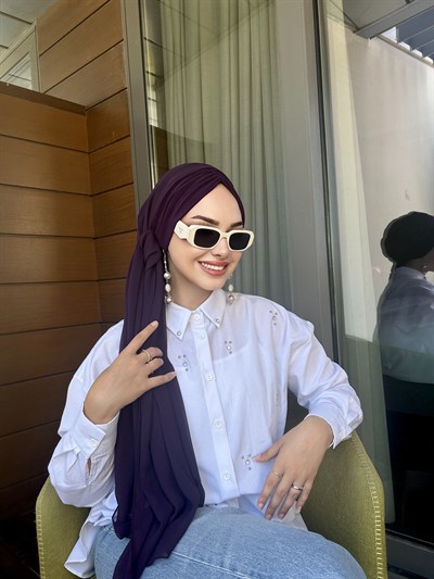 Mor Exclusive Büzgülü Boneşal 