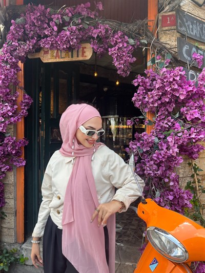 Pudra Önü Düz Elegant Boneşal