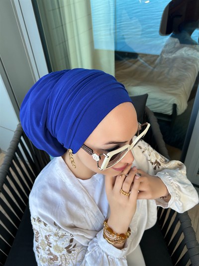 Saks Mavisi Salaş Bandanalı Bone