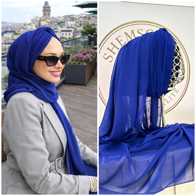 Saks Mavisi Deluxe Düğüm Boneşal