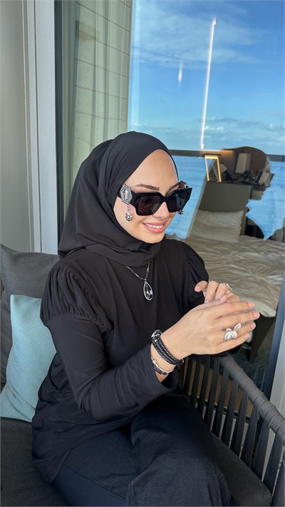 Siyah Düz Multi Hijab