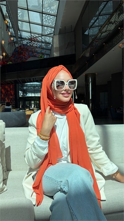Turuncu Deluxe Düğüm Boneşal