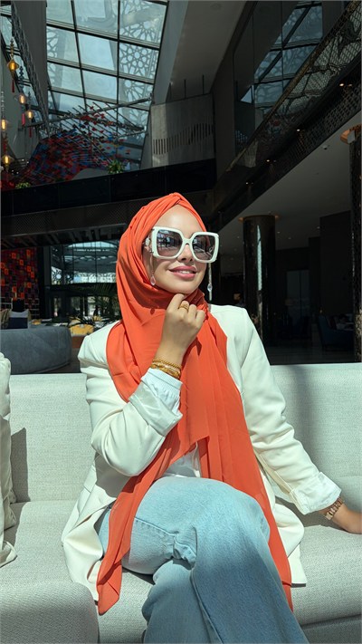 Turuncu Deluxe Düğüm Boneşal