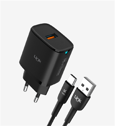 C303 Safe 18W USB-A Tip-C Kablolu Hızlı Şarj Cihazı