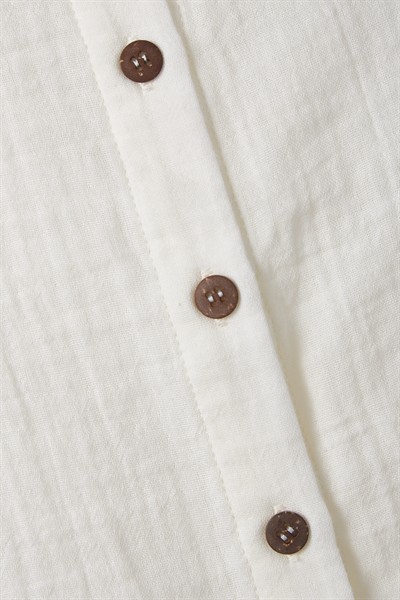 Ekru Müslin Askılı Elbise