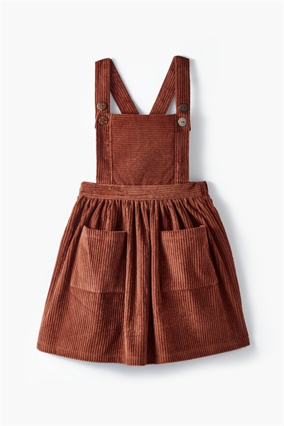 Kahverengi Kadife Elbise