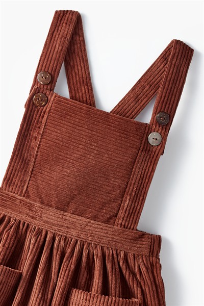 Kahverengi Kadife Elbise