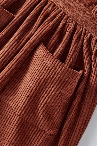 Kahverengi Kadife Elbise