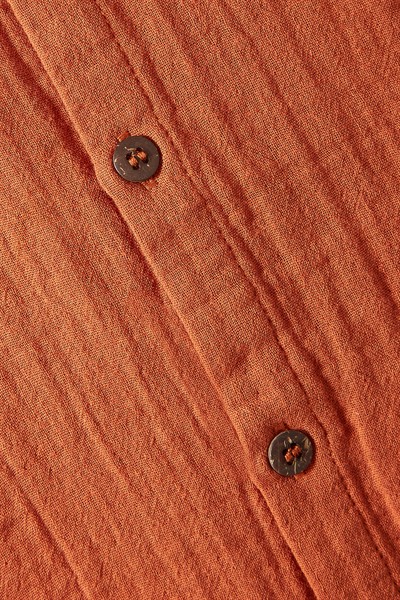 Kiremit Müslin Bebe Yaka Gömlek