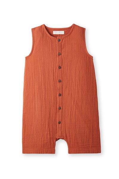 Kiremit Müslin Kolsuz Romper