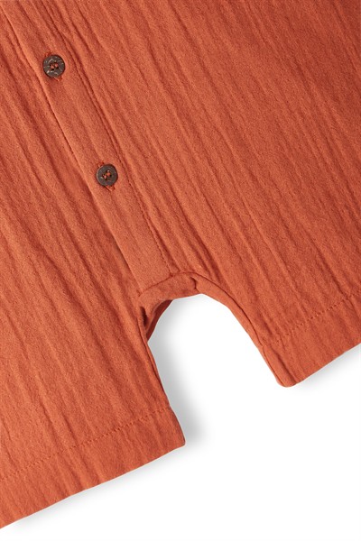 Kiremit Müslin Kolsuz Romper