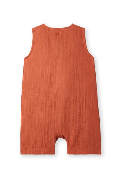 Kiremit Müslin Kolsuz Romper