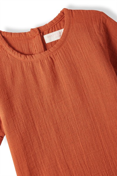 Kiremit Müslin Tişört