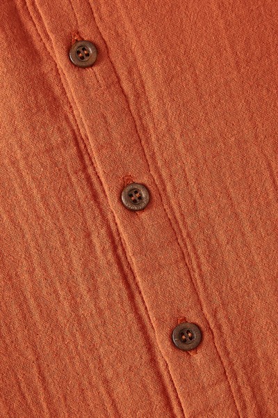 Kiremit Müslin Uzun Kollu Romper