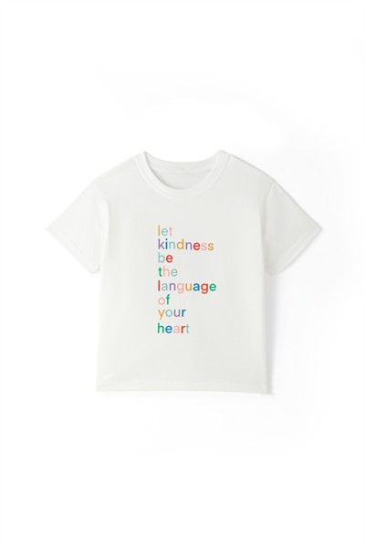 Little Kidness Baskılı Beyaz Tişört