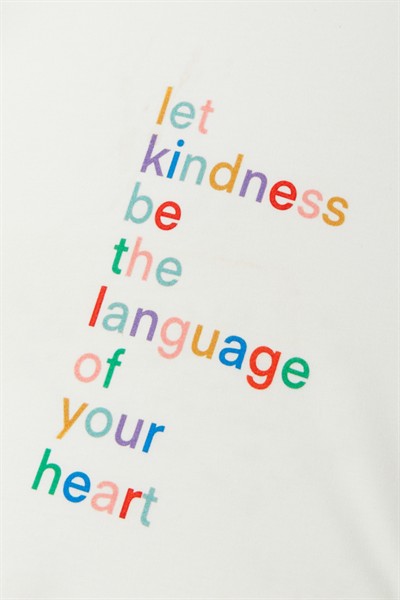 Little Kidness Baskılı Beyaz Tişört