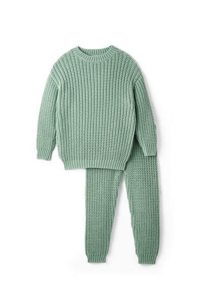 Pamuklu Yeşil Triko Takım