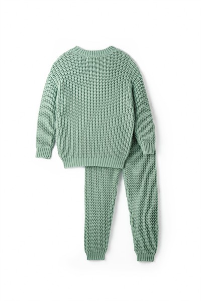 Pamuklu Yeşil Triko Takım