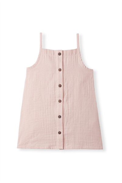 Pembe Müslin Askılı Elbise