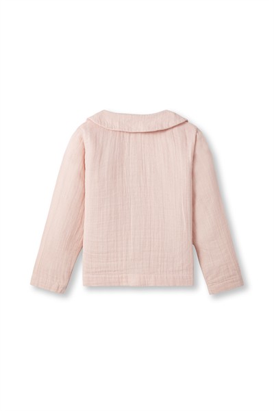 Pembe Müslin Bebe Yaka Gömlek