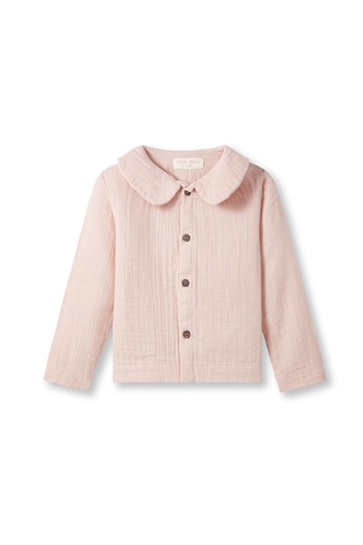 Pembe Müslin Bebe Yaka Gömlek