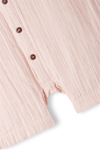 Pembe Müslin Kolsuz Romper