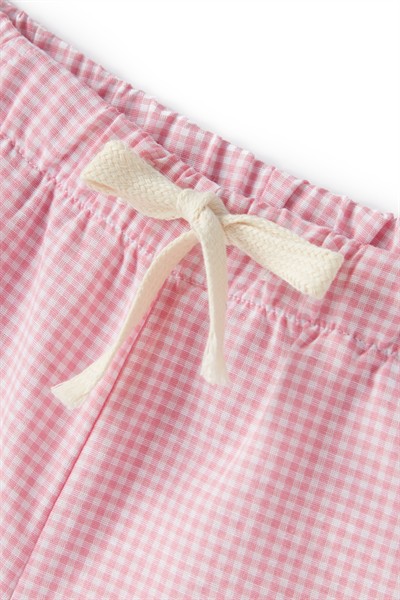 Pembe Pötikareli Şort