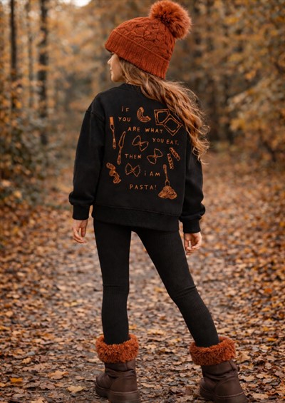 Siyah Pasta Sweatshirt